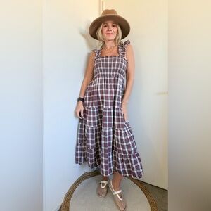 Hill House Ellie Nap Dress Multi Tartan Plaid